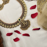 Vriksham Designer Lakshmi Gold Coin With Lakshmi Pendant Long Neckpiece-G19176